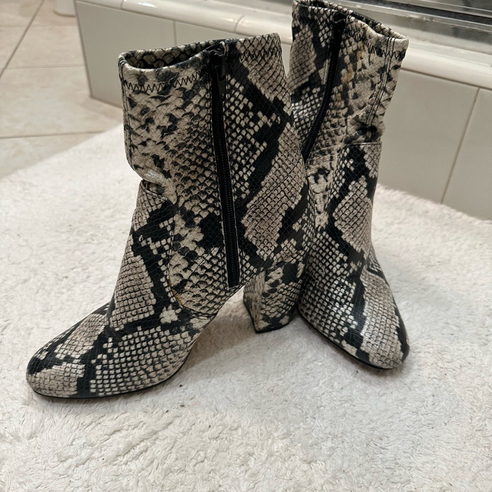 ALDO snake booties